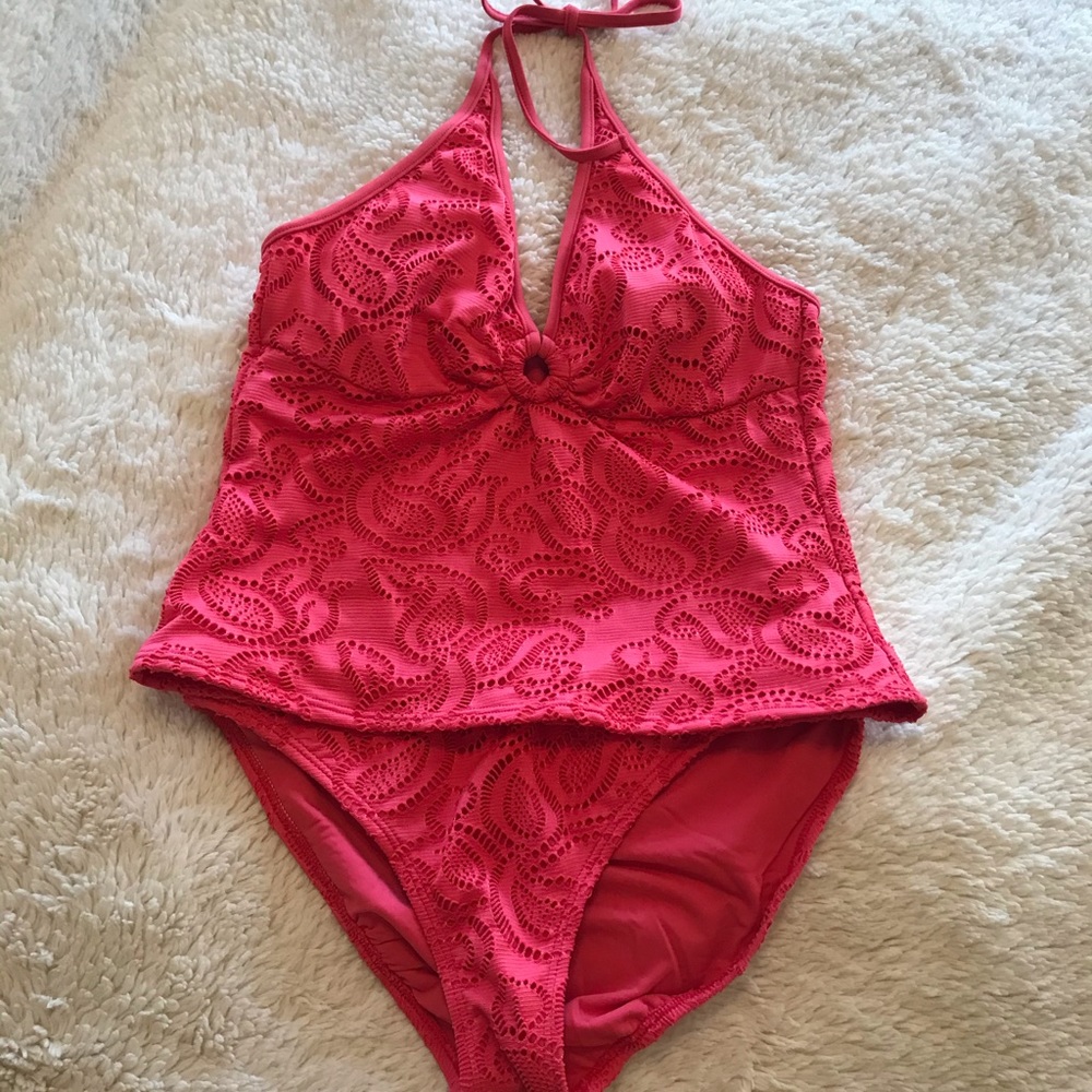 GUC Pink Halter Two Piece Tankini - Sz 16